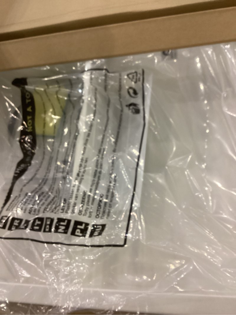 Condition photo showing New/Like New for 14x18 Medicine Cabinet Recessed, Medicine Cabinet Without Mirror, 304 Stainless Steel Medicine Wall Niche with Double Shelves, Matte White Matte White 14"x18"