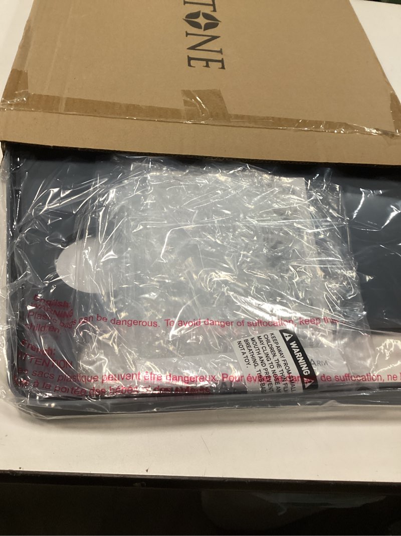 Condition photo showing New/Like New for Bluestone Walker Tray- Upright with Holders-Universal Table Fits Most Standard Folding Walkers-Home Mobility Medical Equipment Accessories, 1 Count (Pack of 1) Gray