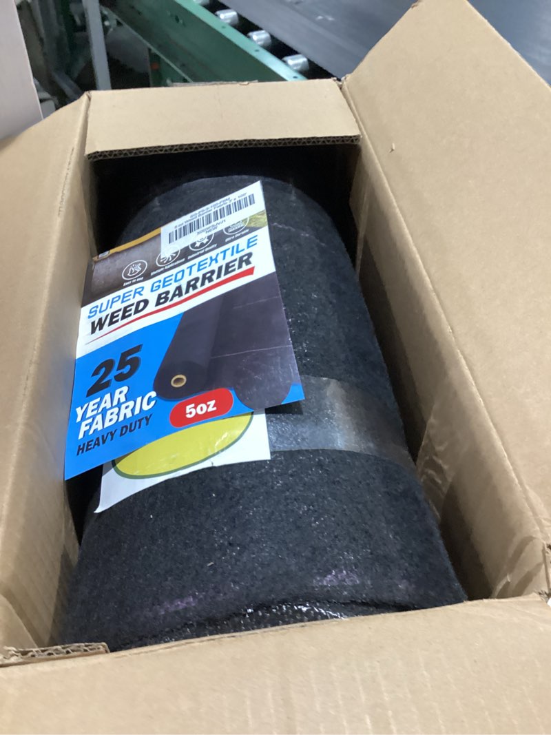 Condition photo showing Good Condition for super geotextile professional 5oz geotextile weed barrier fabric - heavy duty landscape fabric for gardening, landscaping, weed fabric (3x100) 5 oz 3' x 100'