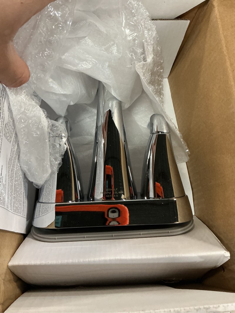 Condition photo showing Good Condition for Delta Faucet Arvo Centerset Bathroom Faucet Chrome, Bathroom Sink Faucet, Bathroom Sink Faucet, Drain Assembly Included, Chrome 25840LF