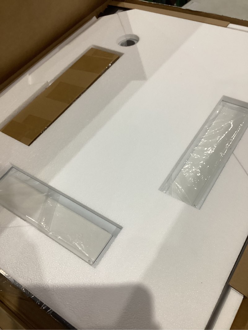 Condition photo showing Good Condition for tokeshimi 24x30 frameless bathroom mirror for over sink, tempered beveled wall mirror with 1" beveled edge, shatterproof rectangle mirrored for vanity, living room, entryway, restroom 30"l x 24"w rectangle-shaped