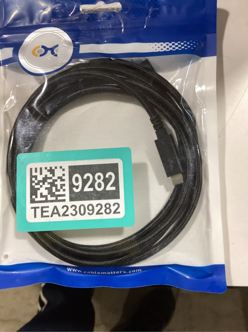 Condition photo showing Good Condition for Amazon Basics USB-C to USB-A 2.0 Fast Charger Cable, 480Mbps Data Transfer Speed, USB-IF Certified, for Apple iPhone 16/15, iPad, Samsung Galaxy, Tablets, Car, 3ft, Black Black 3 Feet 1-Pack