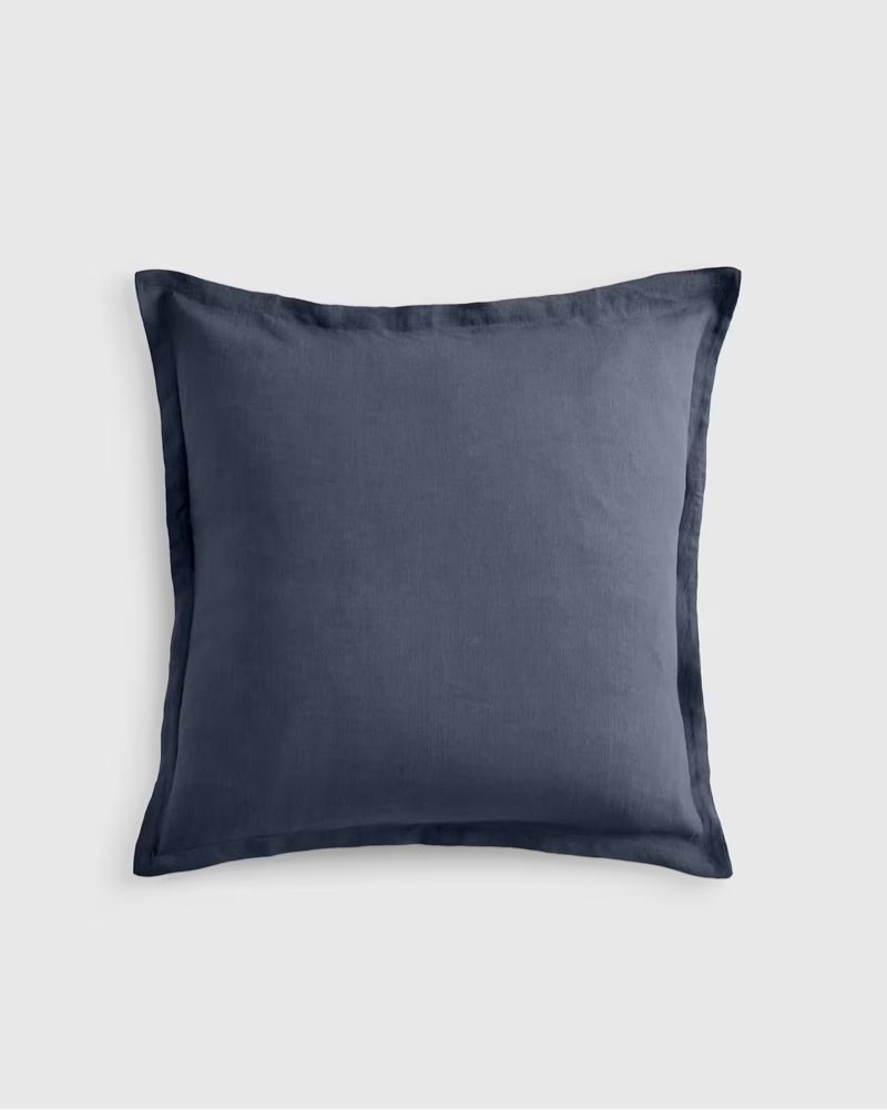 european linen euro sham solid: nightfall