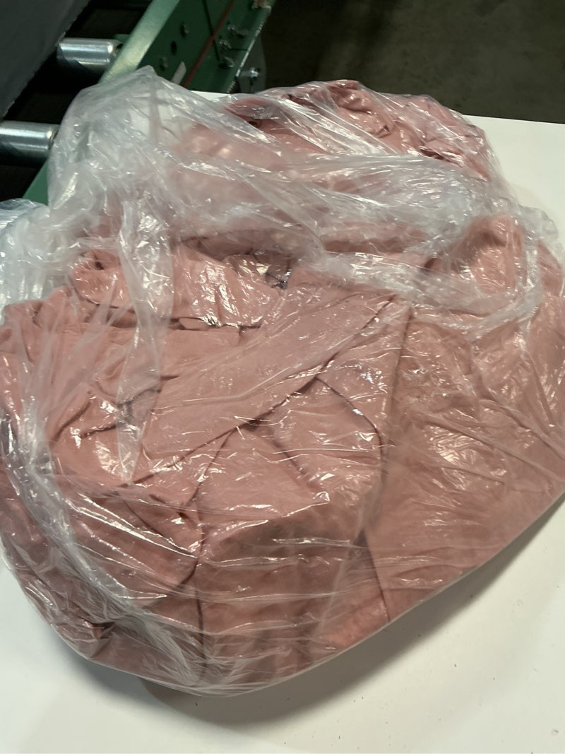 Condition photo showing As Is for european linen duvet cover set, king/cal king, rose