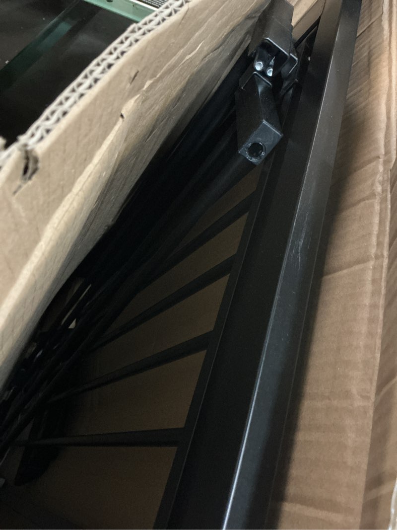 Condition photo showing As Is for mumeasy 36" extra tall baby gate for stairs and doorways, 26-40" auto close dog gate indoor, easy install pressure mounted pet gate, safety baby gates with door for child and pets black 26-40"w x 36"h