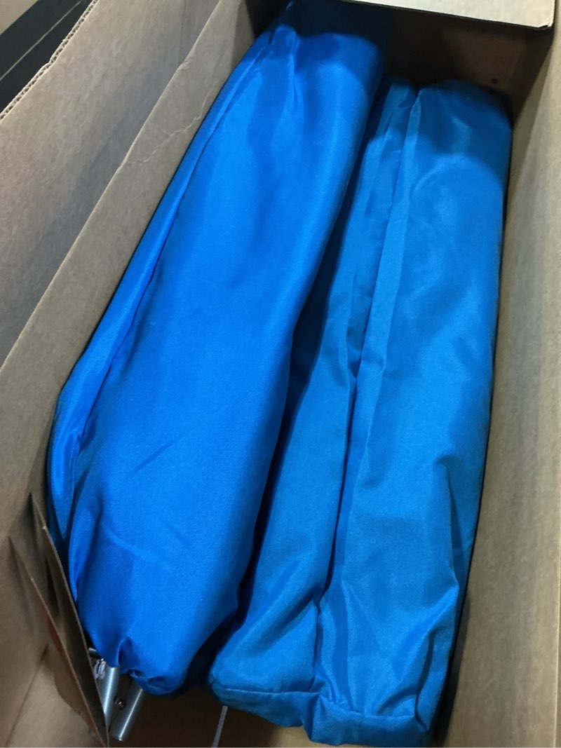 Condition photo showing Good Condition for kingcamp low beach chairs, folding portable chair for adults lightweight extra wide seat 300lbs heavy duty oversized backpack, carry bag for camping ergobreeze h blue 2pcs ergobreeze high back mesh wide