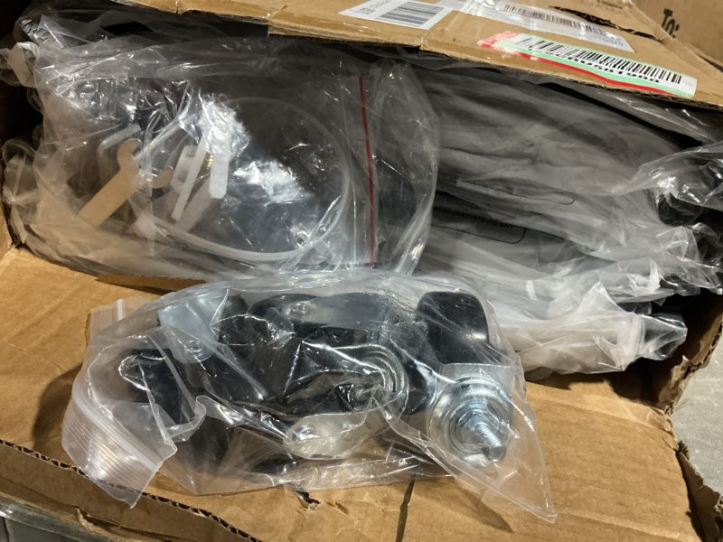 Condition photo showing Good Condition for Storage Shelves Organizer - 4 Tier Metal Shelf Organizer with Metal Wheels and Adjustable Leveling Feet, Heavy Duty Garage Shelving for Kitchen, Pantry and Closet, 33.1"x12.6"x58.9", Black Black 33.1W x 12.6D x 58.9H(4T)