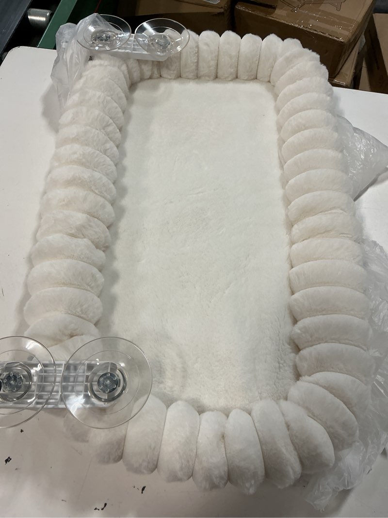 Condition photo showing Good Condition for zakkart snugcloud foldable cat window perch - cordless, ultra soft machine washable bed with 4-sided bolster, metal frame - window hammock for large cats and kittens (cream white, large) cream white large (24.8"x15.7")