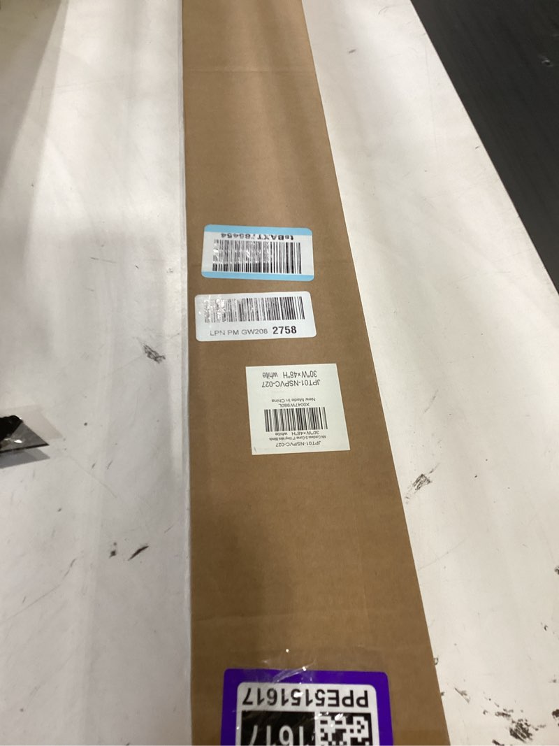 Condition photo showing Good Condition for lazblinds no drill blinds for indoor windows, cordless 1" vinyl mini blinds, privacy s-curve blinds for windows, room darkening horizontal window blinds and shades for home, 30" w x 48" h, white white 30" w × 48" h