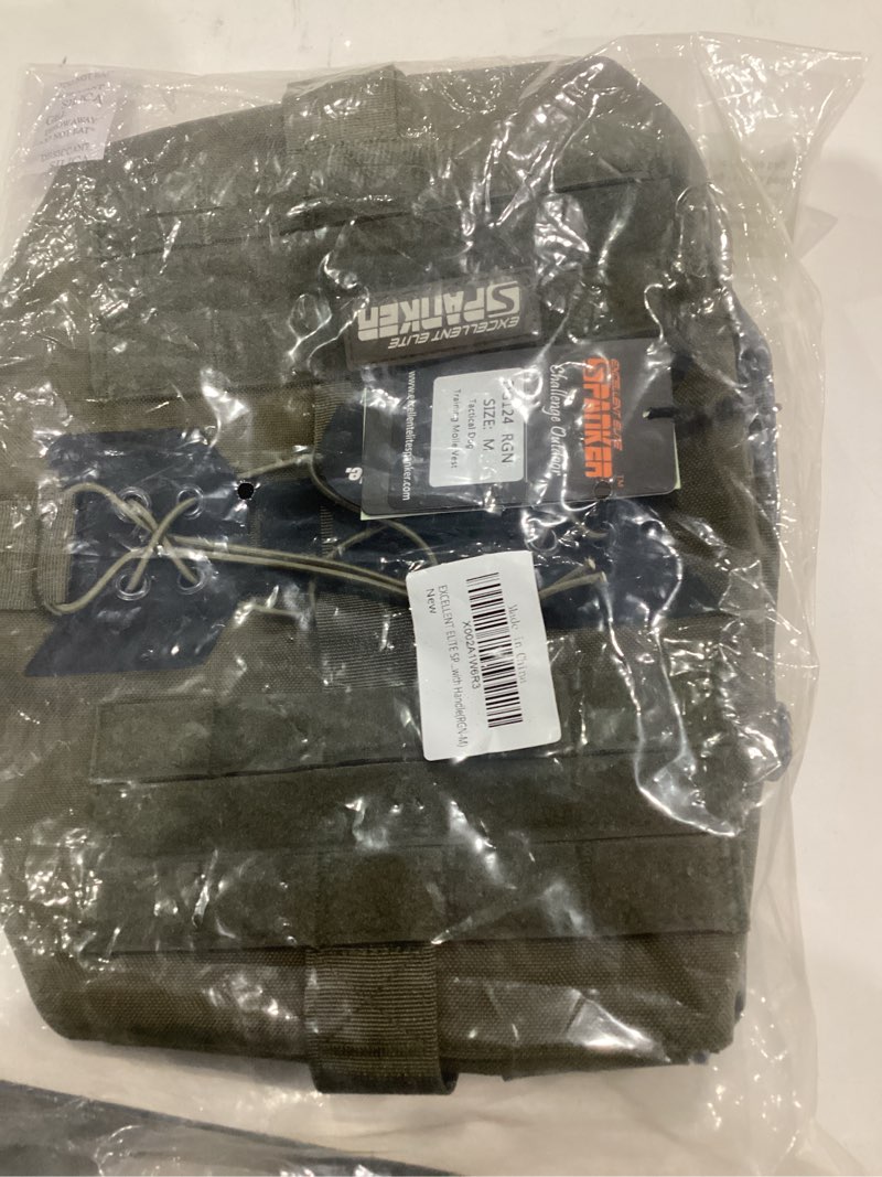 Condition photo showing New/Like New for EXCELLENT ELITE SPANKER Tactical Military Dog Harness Adjustable No-Pull Military Patrol Service Dog Harness Training Hunting Vest with Handle(Gry-S) S (Chest:22''-29'') Grey