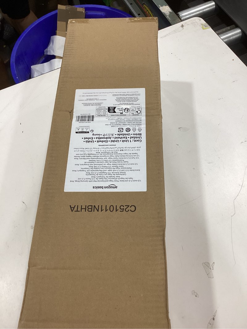 Condition photo showing As Is for Amazon Basics Extra Thick Exercise Yoga Mat with Carrying Strap Pink 1/2 Inch