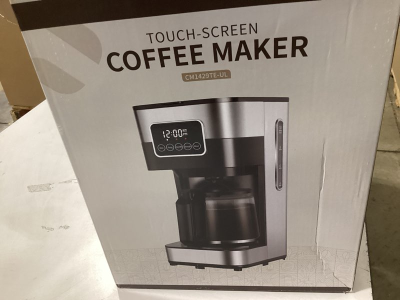 Condition photo showing New/Like New for shardor 10-cup programmable coffee maker, regular & strong brew drip coffee machine for home and office, auto shut off, permanent filter, silver