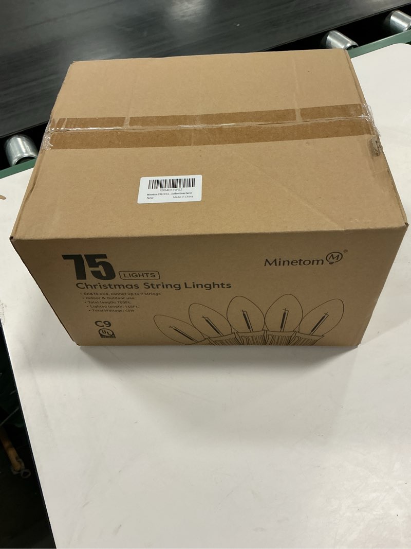 Condition photo showing New/Like New for Minetom C9 Christmas Lights Outdoor, 150FT 75 LED Multicolor String Lights, Waterproof Connectable U