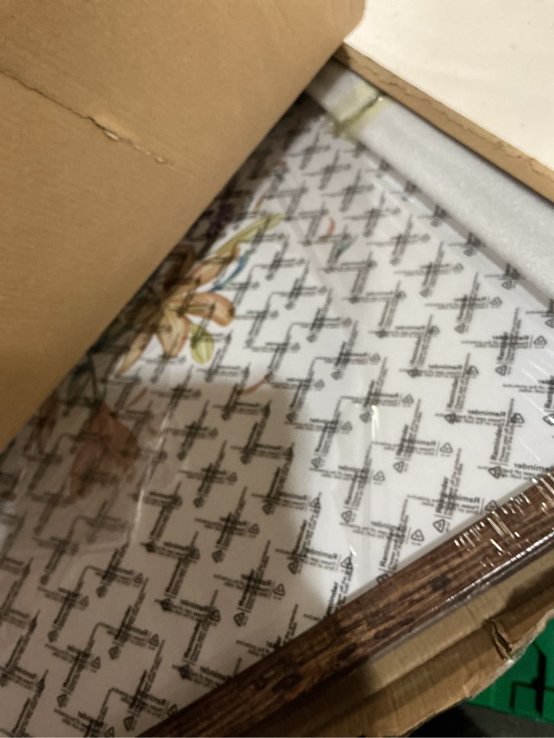 Condition photo showing New/Like New for bescrcl 24x30 picture frame brown, poster frames wall hanging, display pictures 24 x 30 without mat, 1 pack brown 24x30