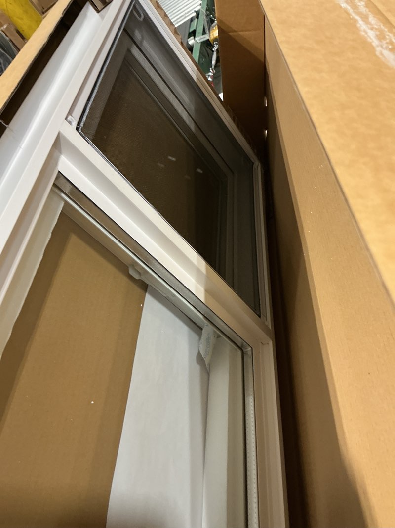 Condition photo showing New/Like New for vbsi3222pr vinyl basement slider window, 32" x 22", white 32x22 inch window