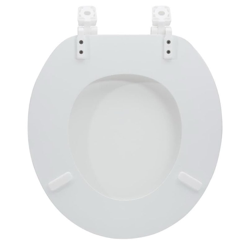 project source 854827 round toilet seat white wood