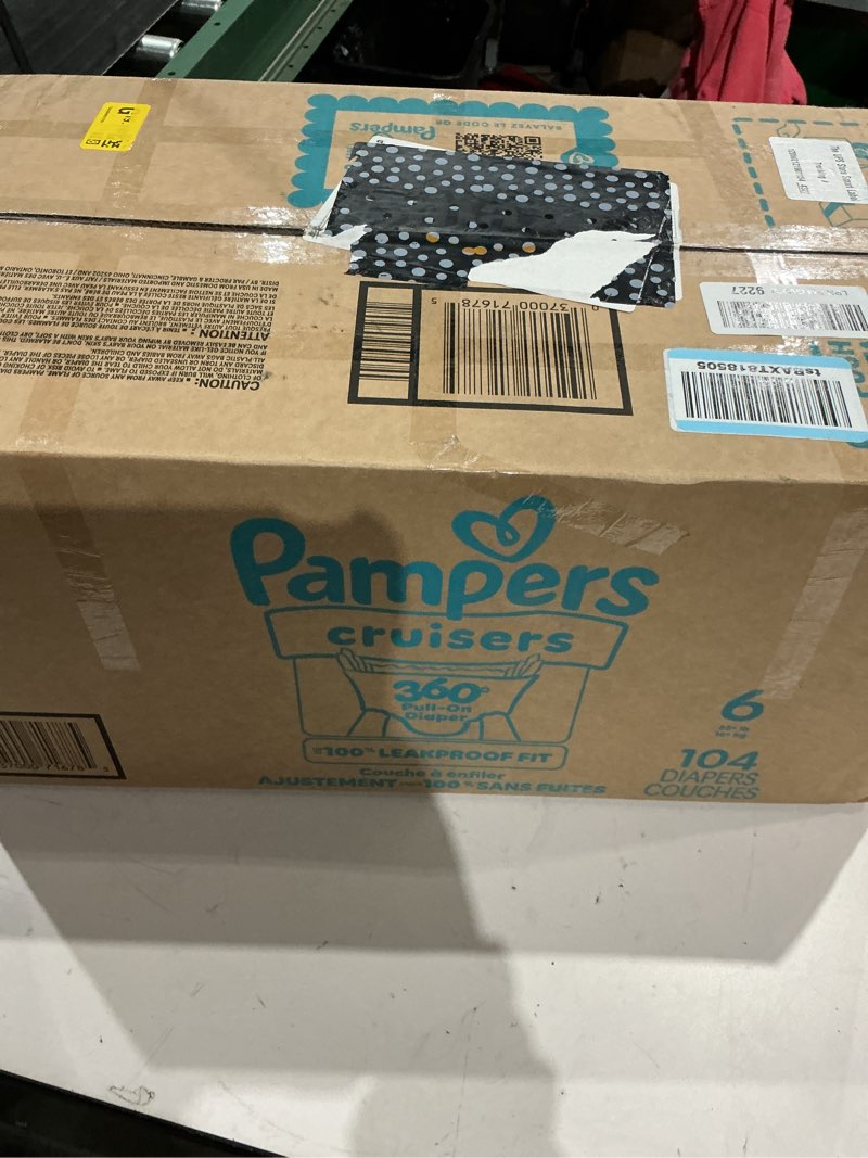 Condition photo showing New/Like New for pampers diapers - cruisers 360 - size 6, 104 count, babyproof up to 100% leakproof pull-on diaper size 6 104