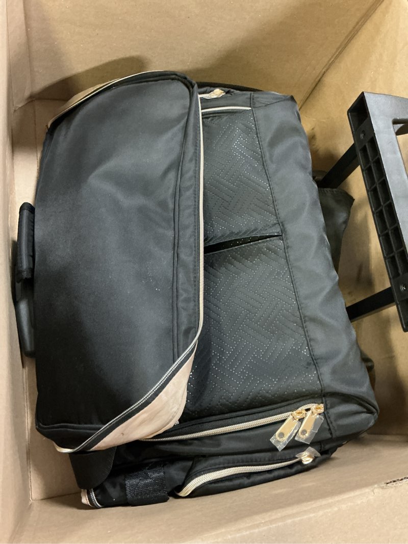 Condition photo showing Good Condition for rolling teacher bag with wheels, teacher tote bag fits 15.6" laptop | teacher tote with accordion file organizer, detachable trolley, adjustable strap, large rolling tote bag
