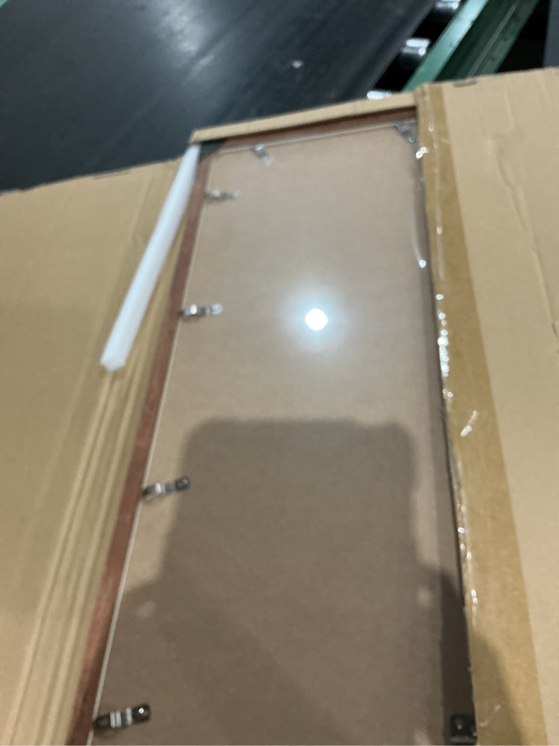 Condition photo showing Good Condition for hliwegns light walnut 22x30 - single frame - rustic woodgrain 22 x 30 poster frame with plexiglass for wall gallery display, 22x30 picture frame for puzzle, artwork, photo and posters light walnut 22x30 in