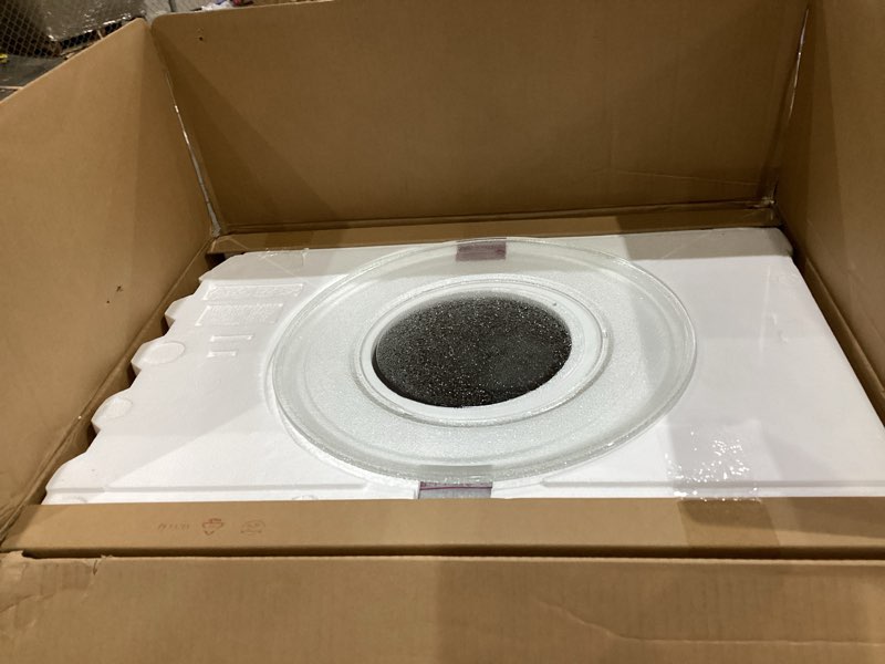 Condition photo showing New/Like New for ge countertop microwave oven,1, 200-watt capacity, 2.0 cubic ft., 8 auto setting cooking settings, child-lock technology, kitchen essentials for the countertop, dorm room or apartment, stainless steel 2.0 cu.ft. stainless steel