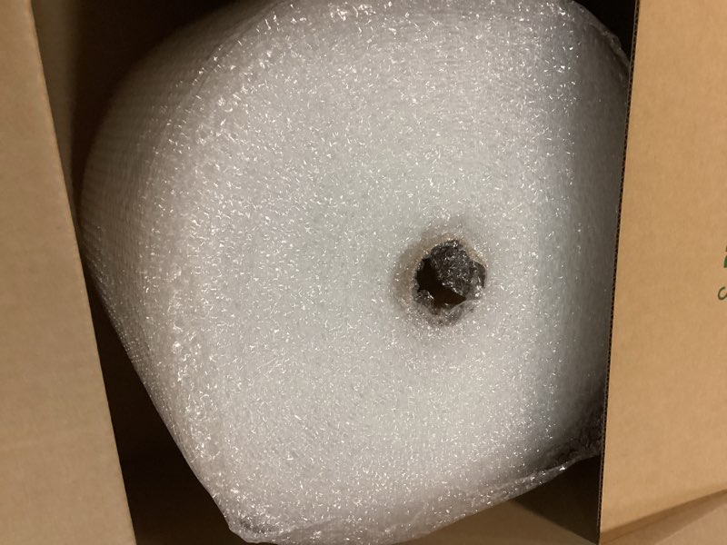 Condition photo showing Good Condition for Amazon Basics Bubble Wrap for Moving, Packing, Shipping and Storage, Perforated Protective Cushioning for Fragile Items, 12-inch x 175-ft Long Roll, Small 3/16", Clear Clear 12 inch x 175 ft