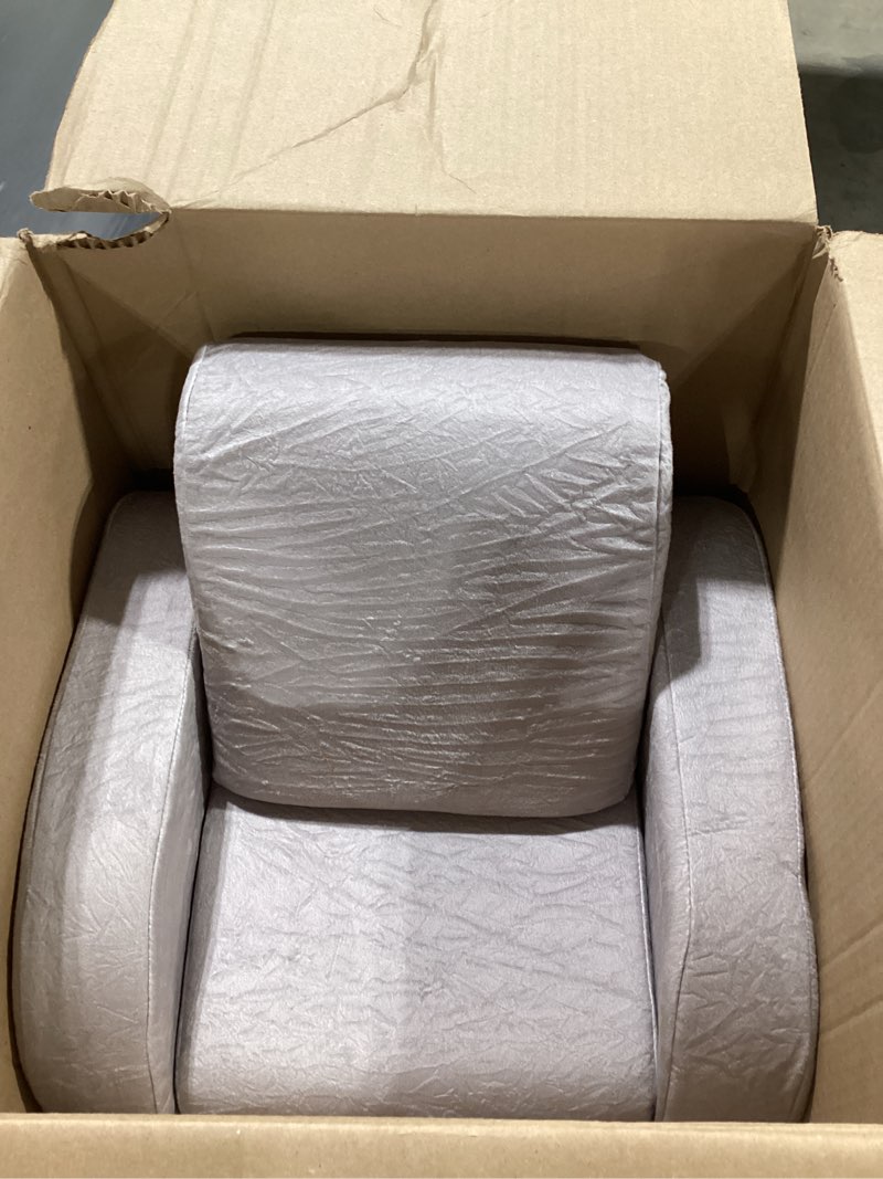 Condition photo showing As Is for Elephant Printed Kids Sofa, 3-in-1 Convertible Flip Open Toddler Couch, Comfy Lounger for Nap Play Sleep, Velvet Fabric, Grey