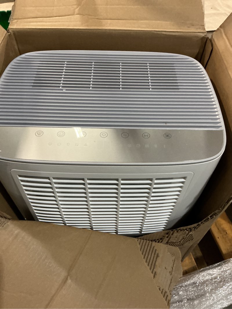 Condition photo showing Good Condition for goveelife dehumidifier for home 4,500 sq. ft. 50 to 137 pint with pump, drain hose, smart dehumidifier for basement with humidity control, auto shut off/defrost, 5 modes, bedroom, bathroom, garage with wifi & pump