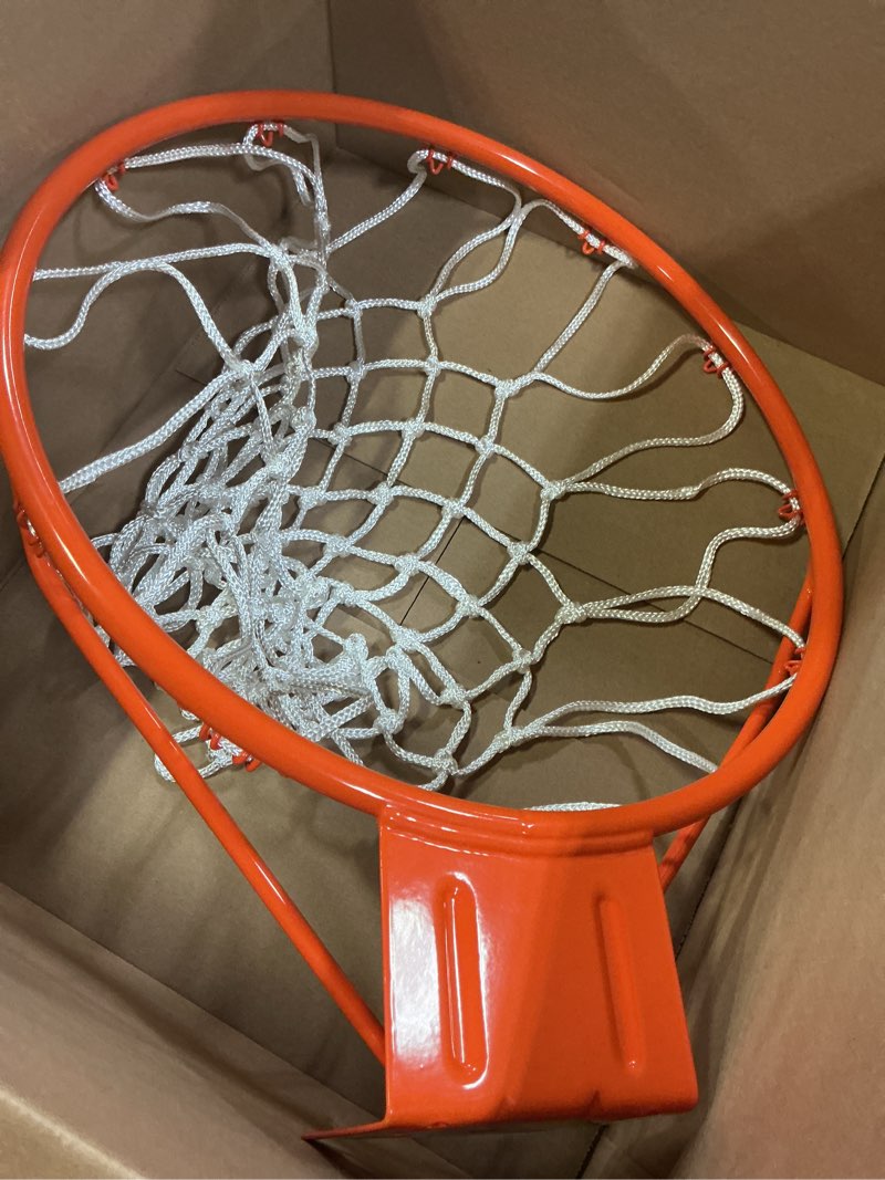 Condition photo showing Good Condition for gosports regulation 18" steel basketball rim - choose from fixed or breakaway - use for replacement or garage mount