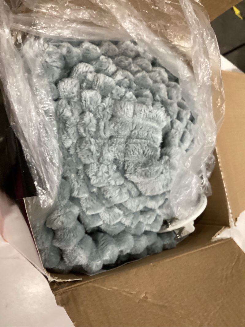 Condition photo showing New/Like New for Heated Blanket Electric Throw - Soft Flannel Electric Blanket 50" x 60", Heating Blanket with 10 Time Settings, 6 Heat Settings, Machine Washable with Over-Heat Protection (Gray) Gray 50 x 60 inch throw size