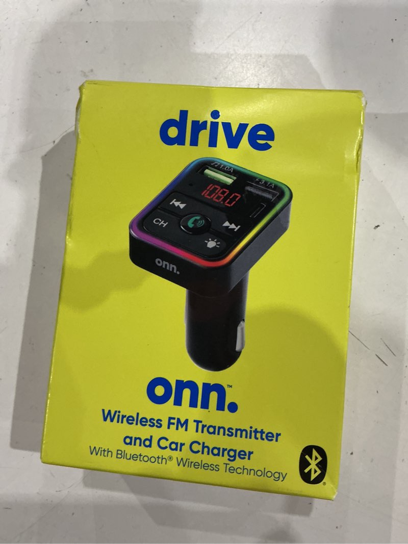 Condition photo showing Good Condition for onn. bluetooth led fm transmitter car charger with lcd screen