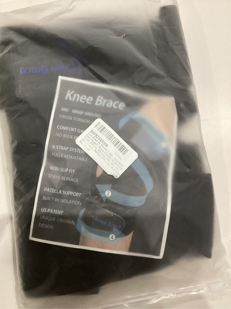 Condition photo showing As Is for Knee Brace for Women & Men, Adjustable Knee Support with Side Stabilizers, Strong Stability for Joint Pain Relief, Arthritis, Meniscus Tear, ACL, PCL, MCL, Runner, Workout (Fits 13.8-18.9 Inches) One Size