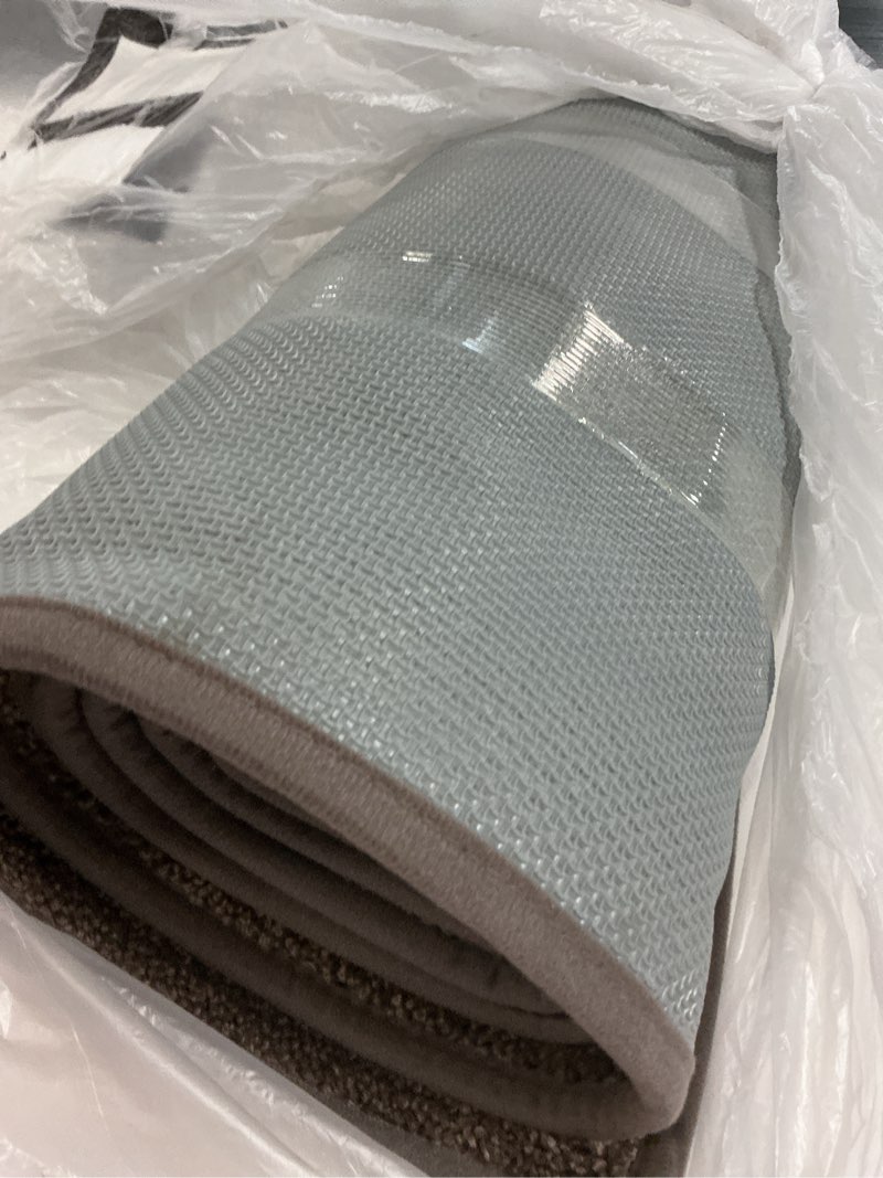 Condition photo showing Good Condition for machine washable (24" x 36"+ 24" x 60"') kitchen rugs set of 2, non slip kitchen mats for floor, absorbent entrance runner rugs for bedroom, hallway, bathroom, door (roll packing) 24" x 36"+ 24" x 60" beige