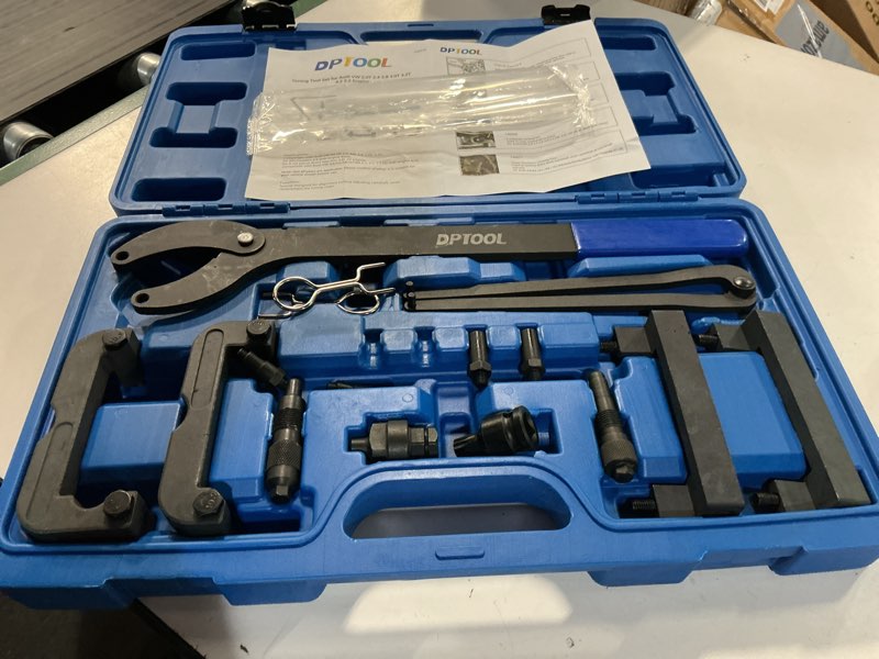 Condition photo showing Good Condition for dptool timing tool kit replacement for audi vw 2.0 2.4 2.8 3.0t 3.2 4.2 5.2 engine a4 a6 a6l a8 q5 q7 r8 303212 t40133 t40070 t40058 t10172 alignment camshaft locking tool 16pc kit