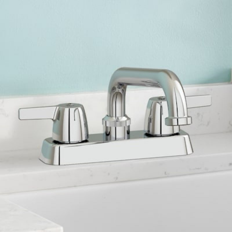 project source chrome 2-handle deck-mount utility faucet
