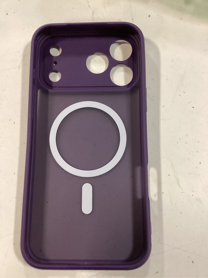 Condition photo showing Good Condition for MOCCA Magnetic for iPhone 17 Pro Max Case, (Compatible with Magsafe) (16FT Military Grade Protection) Full Camera Protection Anti-Fingerprint Slim Translucent Matte Phone Cover 6.9",Deep Purple Deep Purple iPhone 17 Pro Max 6.9nch