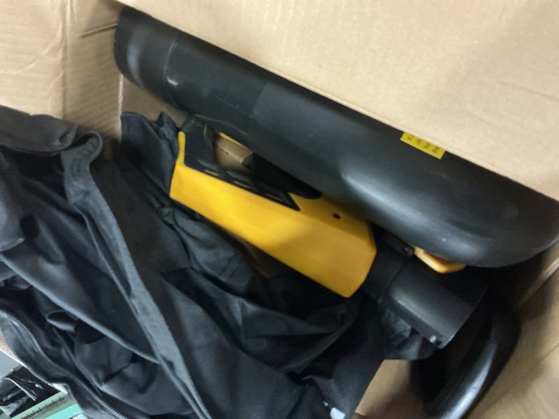 Condition photo showing Good Condition for Cordless Leaf Blower & Vacuum, 3-in-1 Leaf Vacuum Mulcher with Bag, 40V 360CFM 5-Speeds Brushless Battery Operated Leaf Blower for Lawn Care with 2 x 4.0Ah Battery & Charger Included