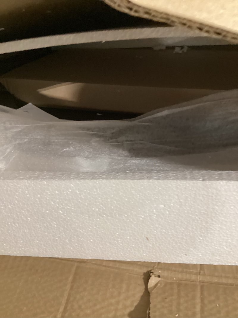 Condition photo showing New/Like New for Walker Edison Colt Modern Farmhouse Solid Wood Round Coffee Table, 36 Inch, Espresso Round Espresso