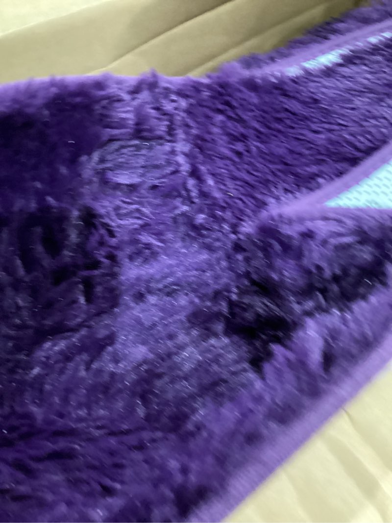 Condition photo showing Good Condition for przemy dark purple area rug for living room, 6x9 feet fluffy shaggy rugs for bedroom, super soft fuzzy carpet rug for kids girls room dorm nursery indoor home decor 6 x 9 feet (rectangular) dark purple