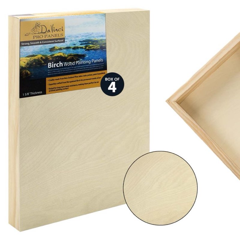 da vinci pro birch wood panel 12"x24", 1-5/8" deep (box of 4)