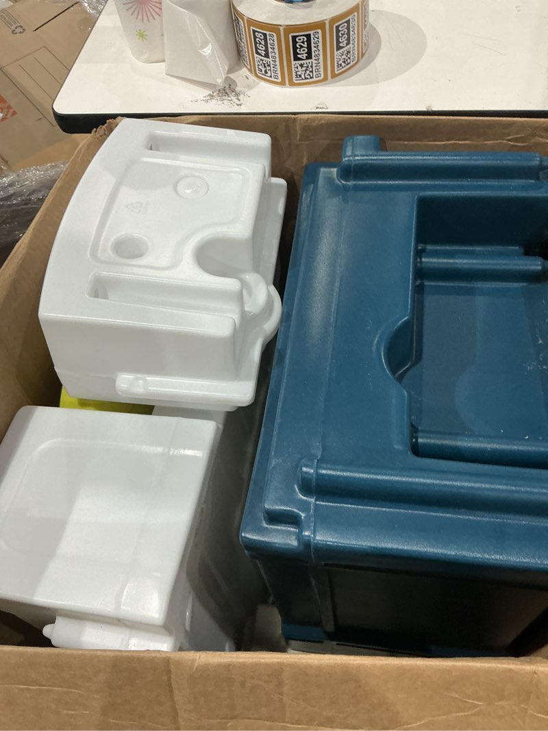 Condition photo showing As Is for step2 modern metro kitchen set for kids – includes 30+ toy kitchen accessories, interactive features for pretend play – indoor/outdoor toddler playset – dimensions 44.75" h x 46.5" w x 13.5" d