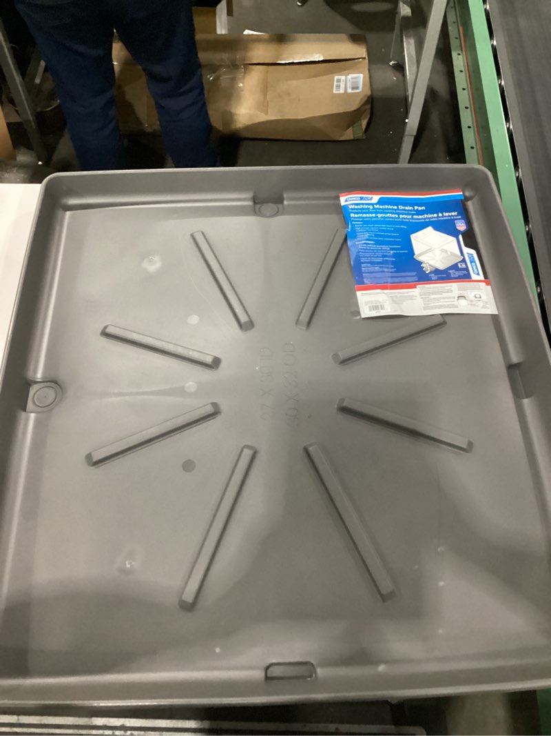 camco washing machine drain pan - features a durable plastic construction, 1-inch/1.5-inch pvc drain