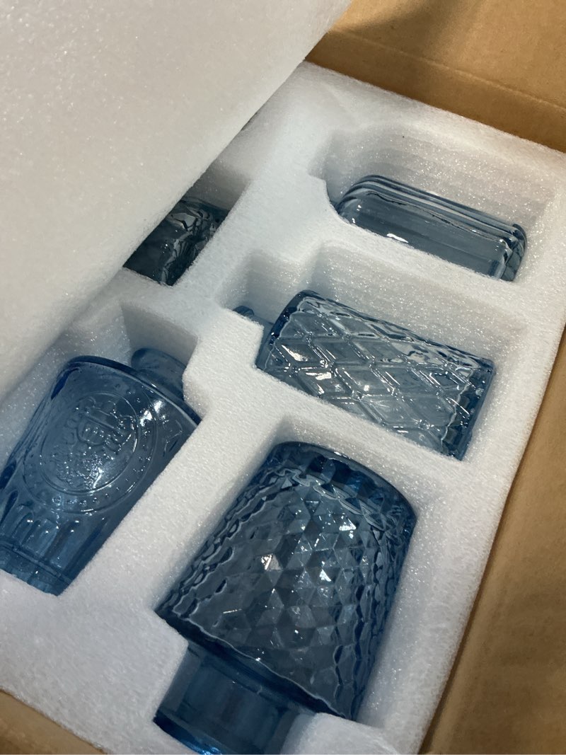Condition photo showing New/Like New for arme bud vases set of 16, blue vase for centerpieces, clear bud vase in bulk, mini flower vintage cute vases for centerpieces, small glass vases for wedding decor, home table flower décor 16
