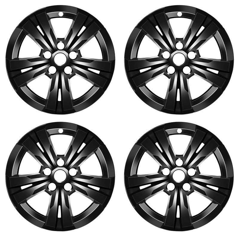 Wheel Skins Compatible with Chevy Equinox 2010-2017; 17 inch Wheel Covers; Set of 4 Packs (Glossy Bl