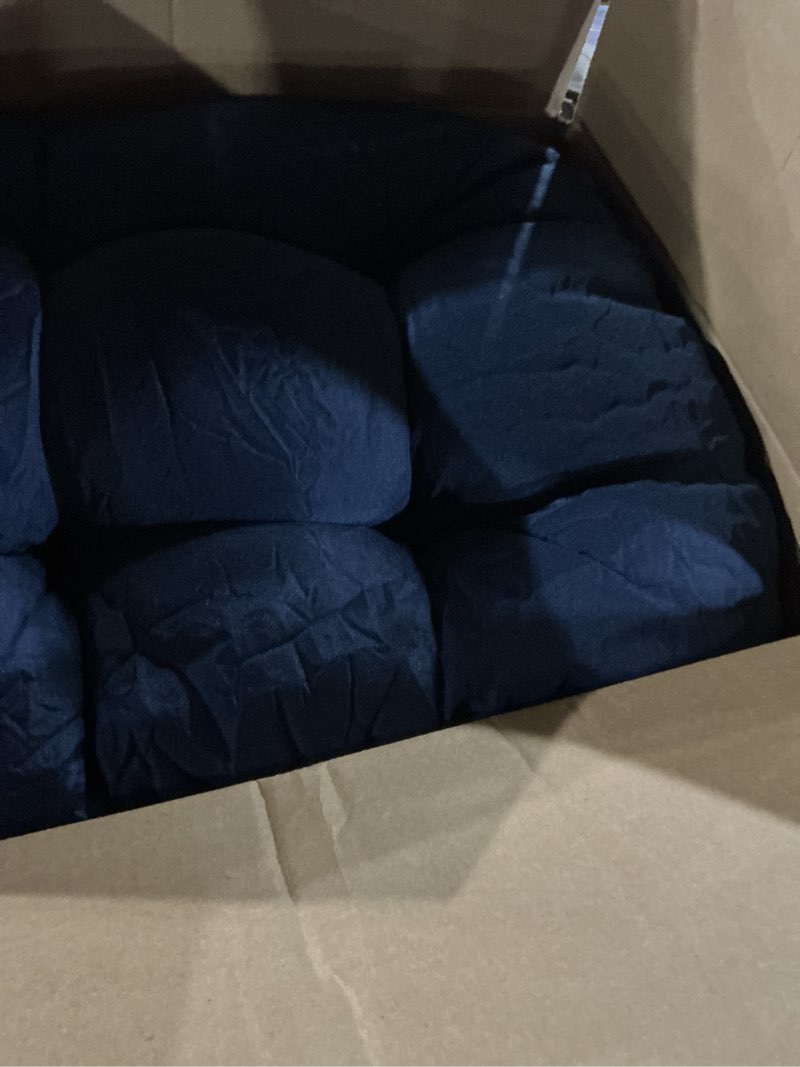 Condition photo showing Good Condition for (Similar to) Chair Cushions for Dining Chairs, Seat Cushions for Kitchen Chairs, Indoor Seat Cushions with Ties, Tufted Foam Chair Pads, Non Slip Chair Cushions Set of 4, 15.5\" x 15.5\" x 4\", Navy Blue