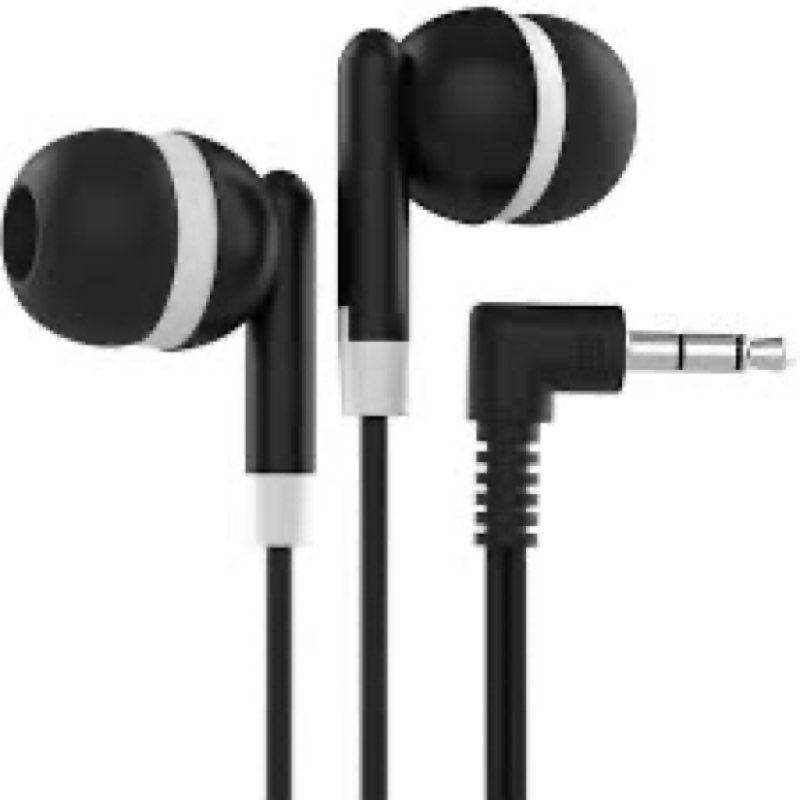Maeline Bulk Earbuds with 3.5 mm Headphone Plug - 40 Pack - Gray 40 Pack black 