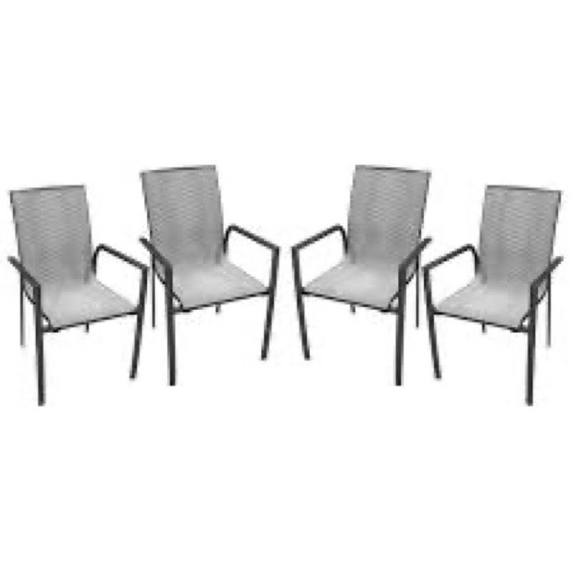 4 pieces teslin stacking chair