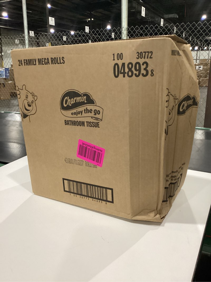 Condition photo showing New/Like New for Charmin 24 family mega rolls ultra strong 