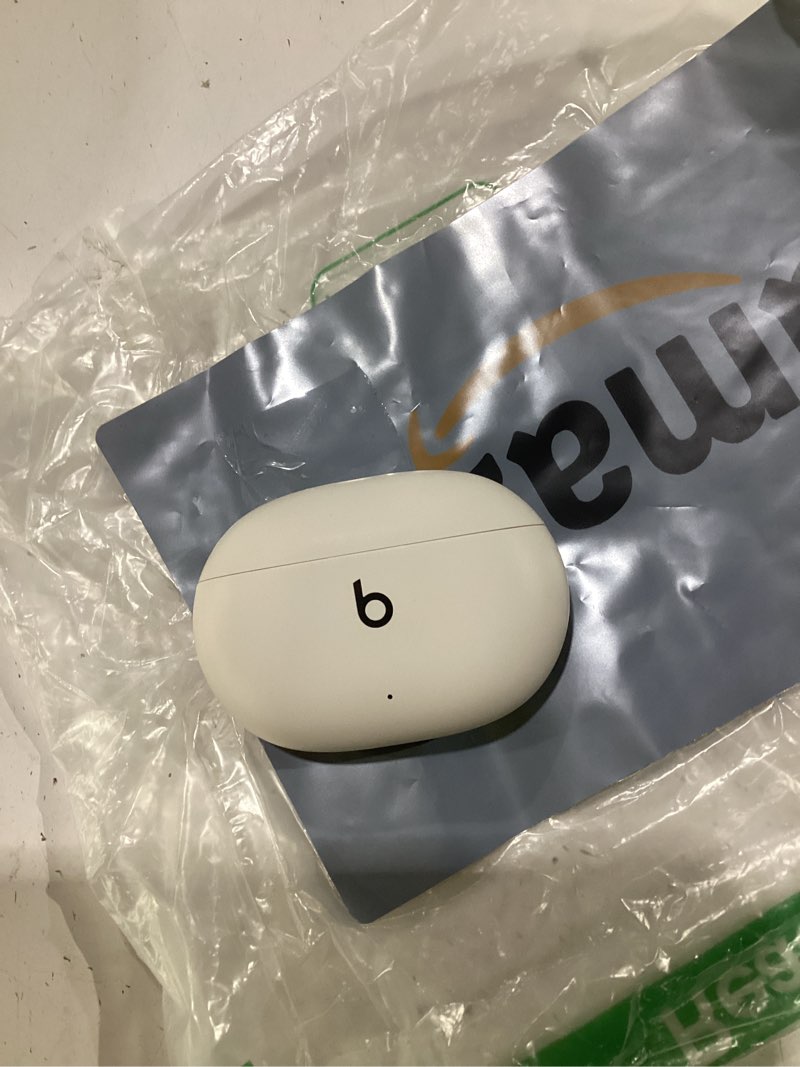 Condition photo showing As Is for beats studio buds + | true wireless noise cancelling earbuds, enhanced apple & android compatibility, built-in microphone, sweat resistant bluetooth headphones, spatial audio - ivory ivory standalone