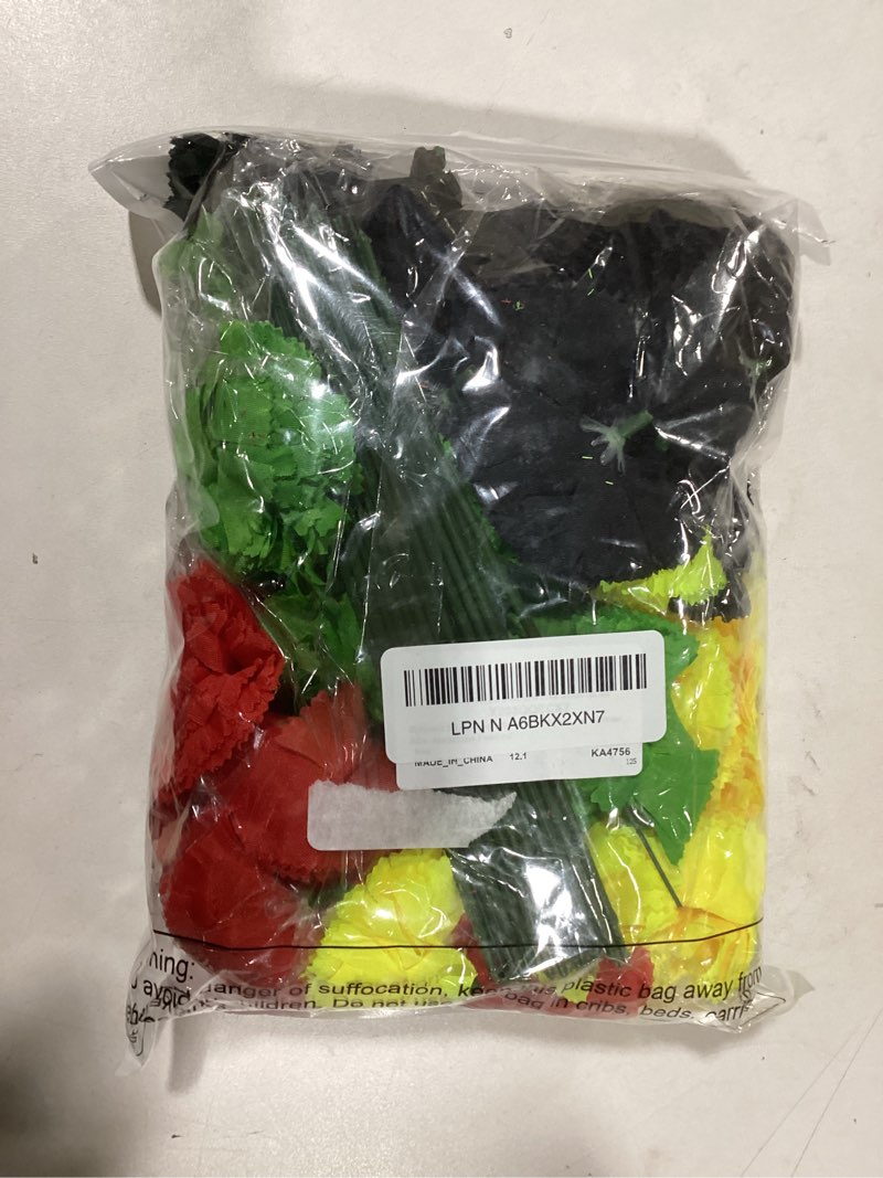 Condition photo showing New/Like New for Syhood 50 Pcs Juneteenth Marigold Flower Bulk Decorations Juneteenth Accessories June 19th 1865 Independence Day Decoration for African Afro American Festival