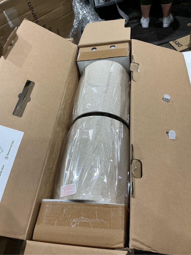 Condition photo showing Good Condition for rustic farmhouse buffet lamps set of 2, 30" tall table lamps with metal base & linen shade – ul certified, perfect for adding a warm, cozy glow to living rooms, dining rooms & entryways